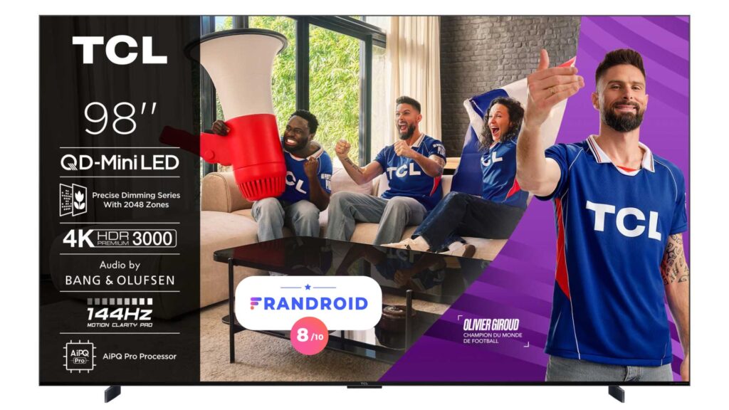 Offre Coupe du monde 2026 sur le TV QD Mini LED TCL 98C79K // Source : TCL Offre Coupe du monde 2026 sur le TV QD Mini LED TCL 98C79K // Source : TCL