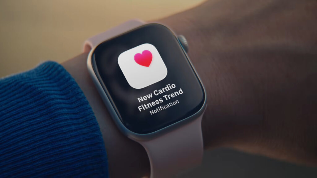 Une alerte VO2 Max sur Apple Watch.