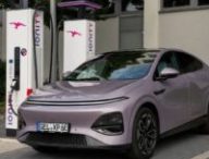 Le XPeng G6 à une borne rapide Ionity. // Source : XPeng