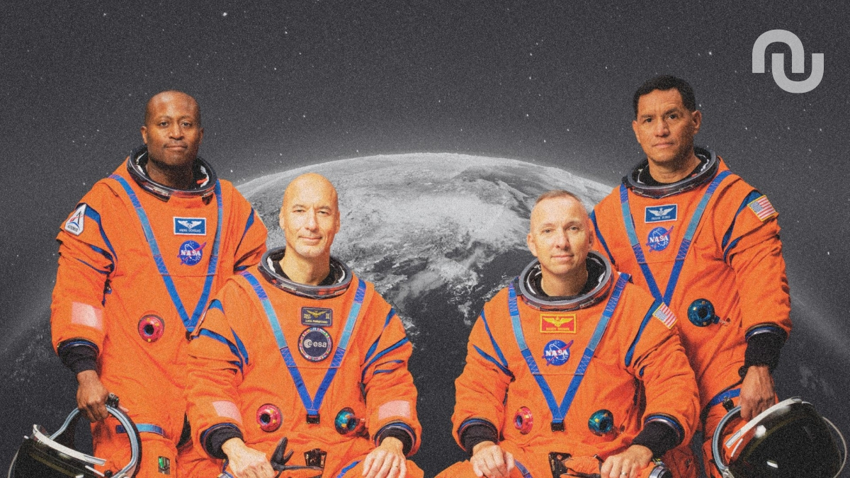 L'équipage d'Artémis III est exclusivement masculin. // Source : NASA/Bill Stafford ; montage Numerama avec Canva L'équipage d'Artémis III est exclusivement masculin. // Source : NASA/Bill Stafford ; montage Numerama avec Canva