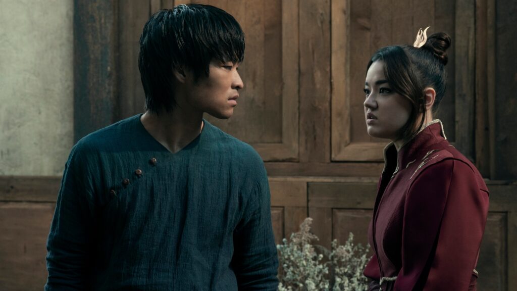 Avatar: The Last Airbender. (L to R) Dallas Liu as Zuko, Elizabeth Yu as Azula in season 2 of Avatar: The Last Airbender. Cr. Katie Yu/Netflix © 2026