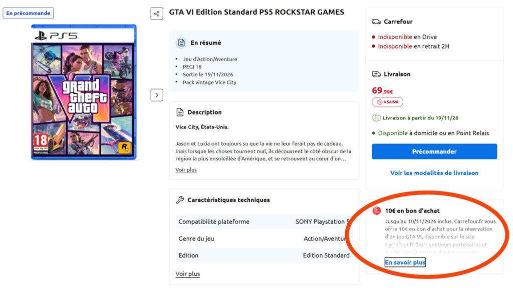 10 € offerts en bon d’achat chez Carrefour 10 € offerts en bon d’achat chez Carrefour