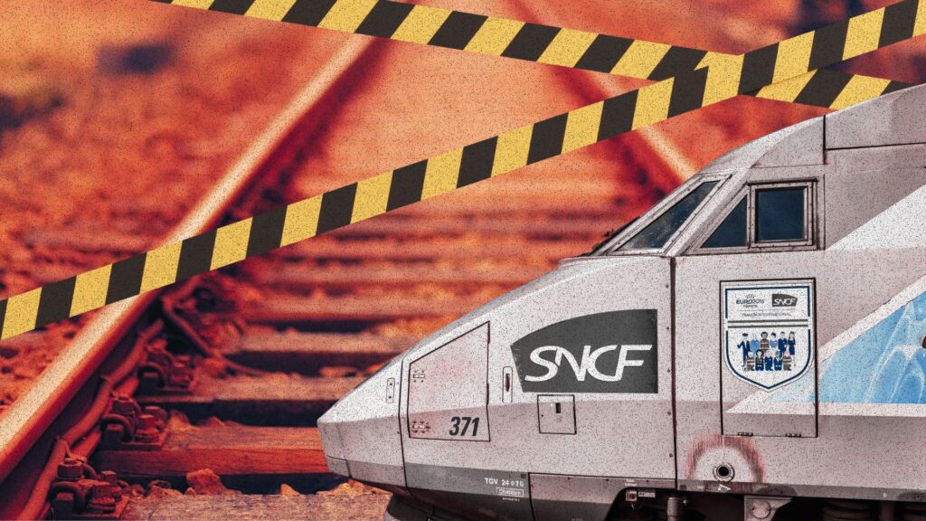La canicule perturbe souvent les trains en France. // Source : Montage Numerama avec Canva