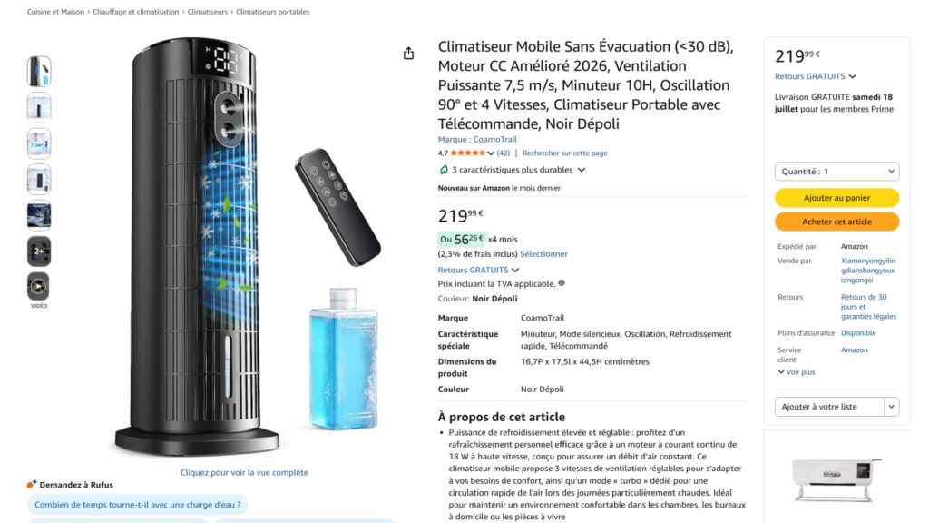 Climatiseur Amazon