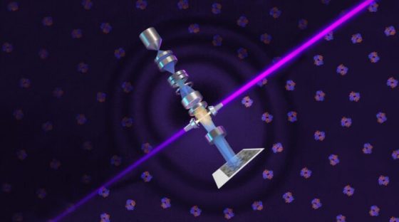 Laser amplifié par le système de miroirs. Source : UC Berkeley Laser amplifié par le système de miroirs. Source : UC Berkeley