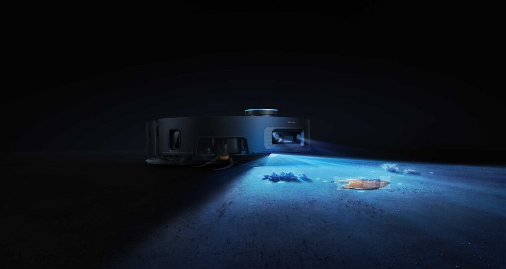 La lumière bleue projetée révèle toutes les taches