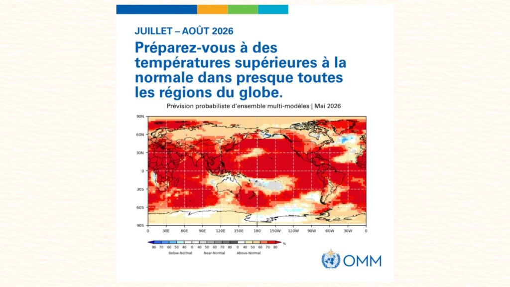Pr&eacute;vision de l'OMM. // Source : OMM