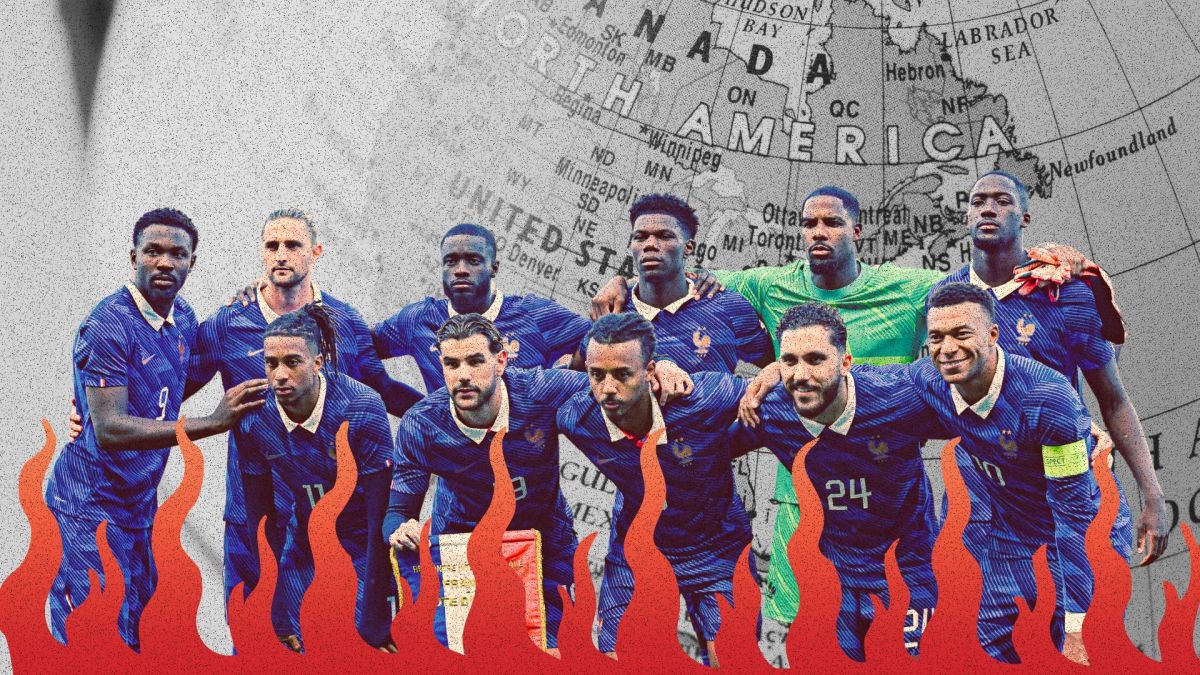 Les Bleus ne seront pas avantagés par la météo pendant cette coupe du monde. // Source : Baptiste FERNANDEZ / ICON SPORT ; montage Numerama avec Canva