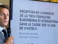 Emmanuel Macron lors de la réception VivaTech à l'Élysée. // Source : Numerama Emmanuel Macron lors de la réception VivaTech à l'Élysée. // Source : Numerama
