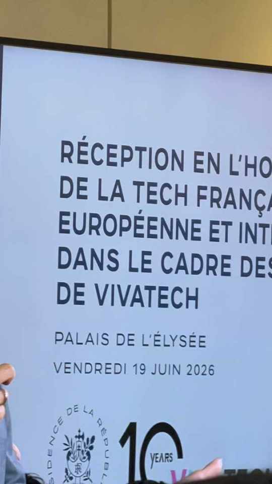 Emmanuel Macron lors de la réception VivaTech à l'Élysée. // Source : Numerama Emmanuel Macron lors de la réception VivaTech à l'Élysée. // Source : Numerama