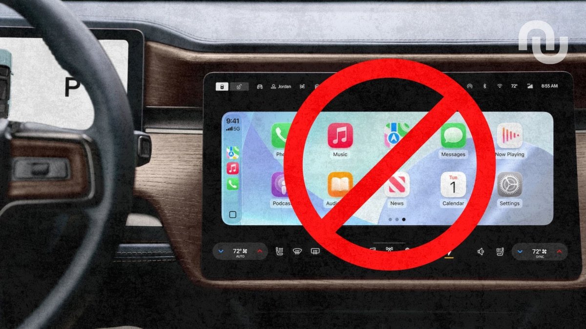 Rivian est totalement contre l'intégration d'Apple CarPlay dans ses modèles. // Source : Robin San Vicente pour Numerama Rivian est totalement contre l'intégration d'Apple CarPlay dans ses modèles. // Source : Robin San Vicente pour Numerama