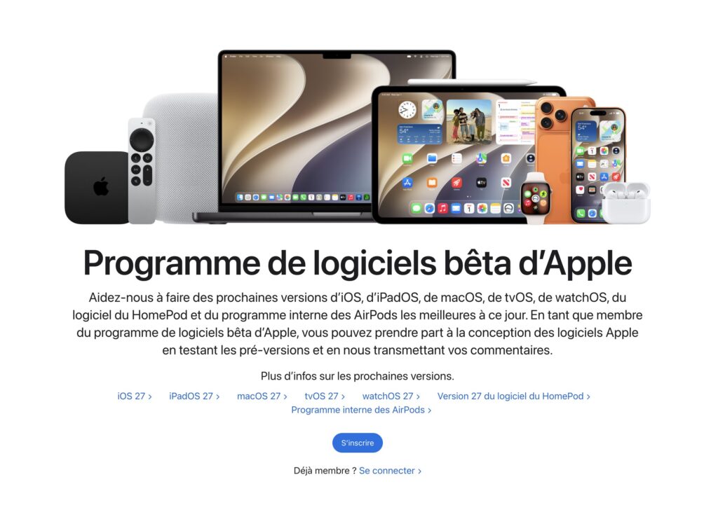 Le site beta.apple.com Screenshot 2026-07-15 at 09.44.36