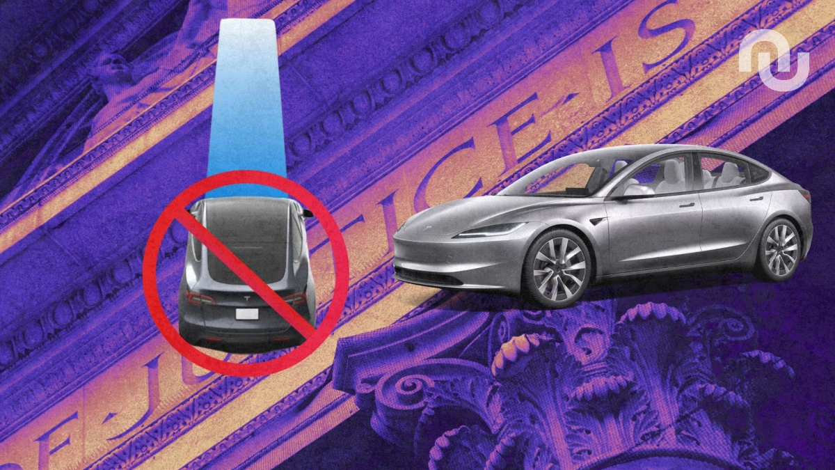 Tesla est accusé de publicité mensongère en Chine. // Source : Montage Robin San Vicente pour Numerama Tesla est accusé de publicité mensongère en Chine. // Source : Montage Robin San Vicente pour Numerama