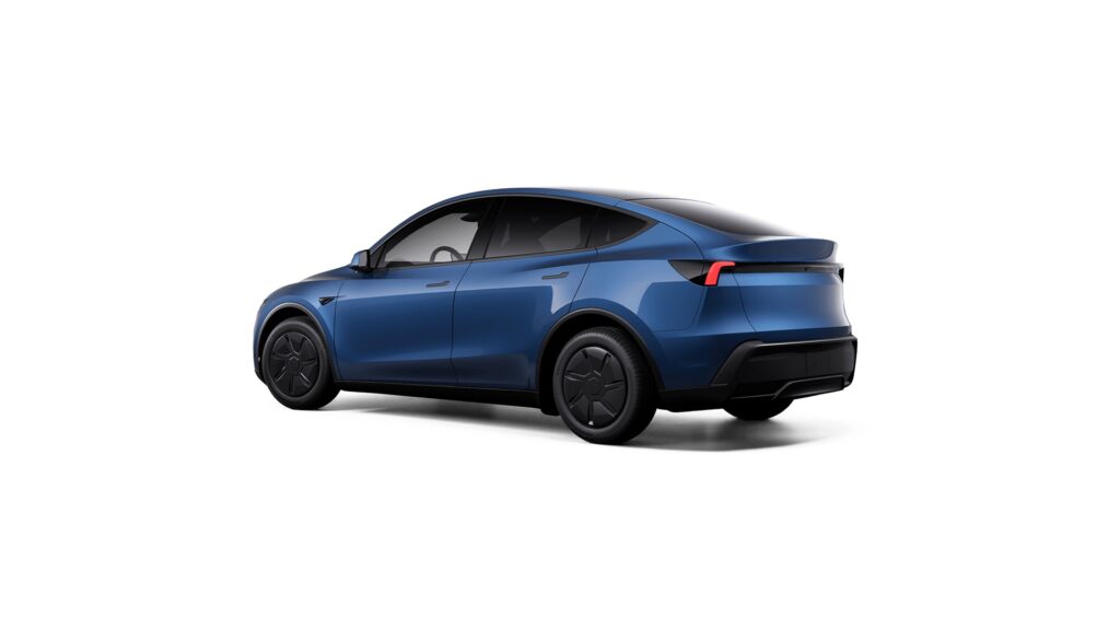 Tesla a sorti la couleur bleu C&ocirc;tier pour le Model Y Propulsion. // Source : Tesla