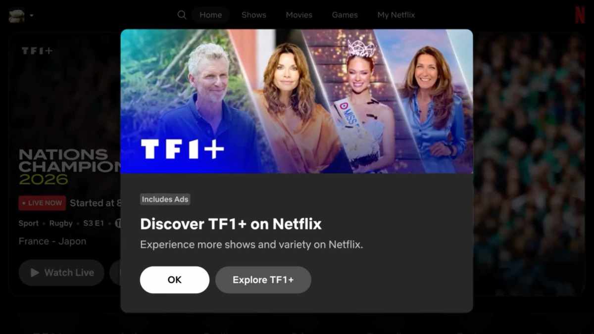TF1+ sur Netflix // Source : Netflix