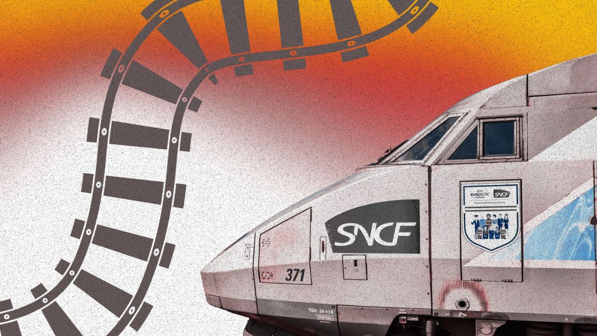 La canicule perturbe souvent les trains en France. // Source : Montage Numerama avec Canva