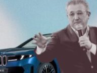 BMW iX3 et Vincent Salimon  // Source : Montage Numerama