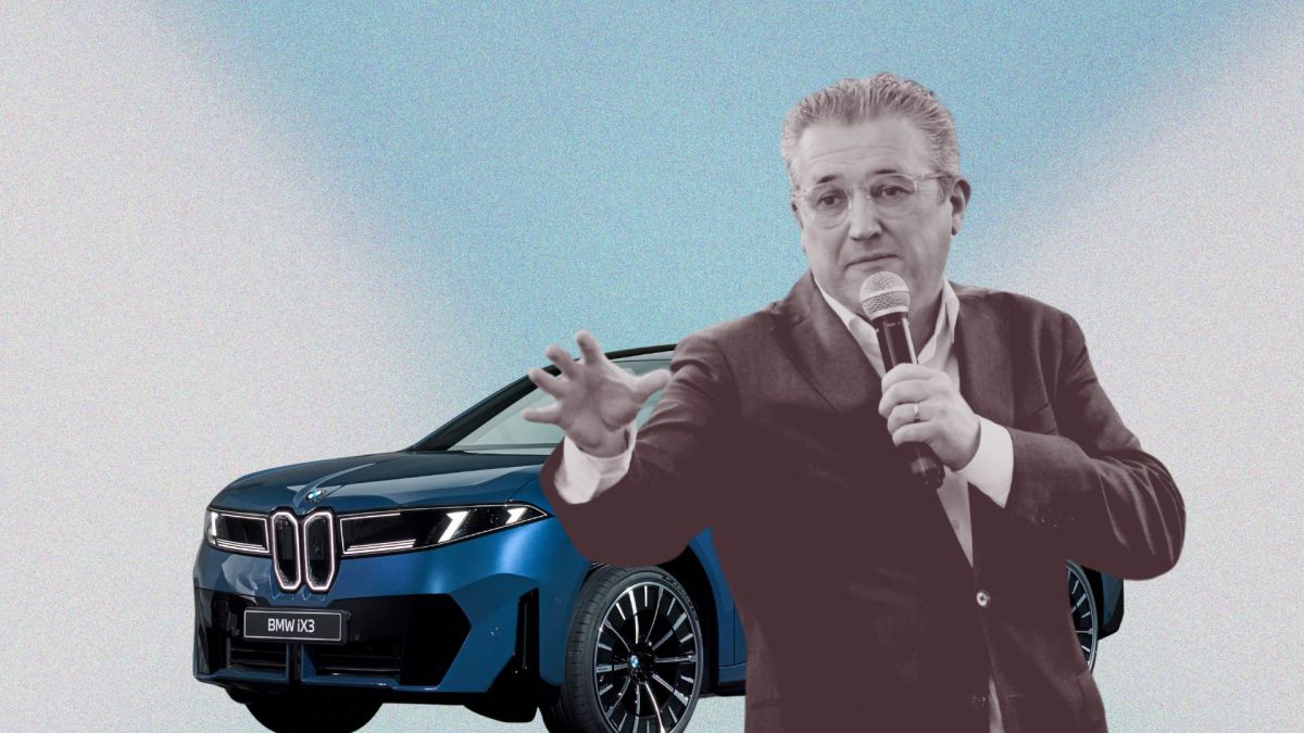 BMW iX3 et Vincent Salimon  // Source : Montage Numerama