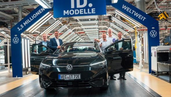 Production de la gamme Volkswagen ID à l'usine de Zwickau // Source : Volkswagen Production de la gamme Volkswagen ID à l'usine de Zwickau // Source : Volkswagen
