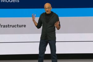 Satya Nadella à la Microsoft Build. // Source : Microsoft