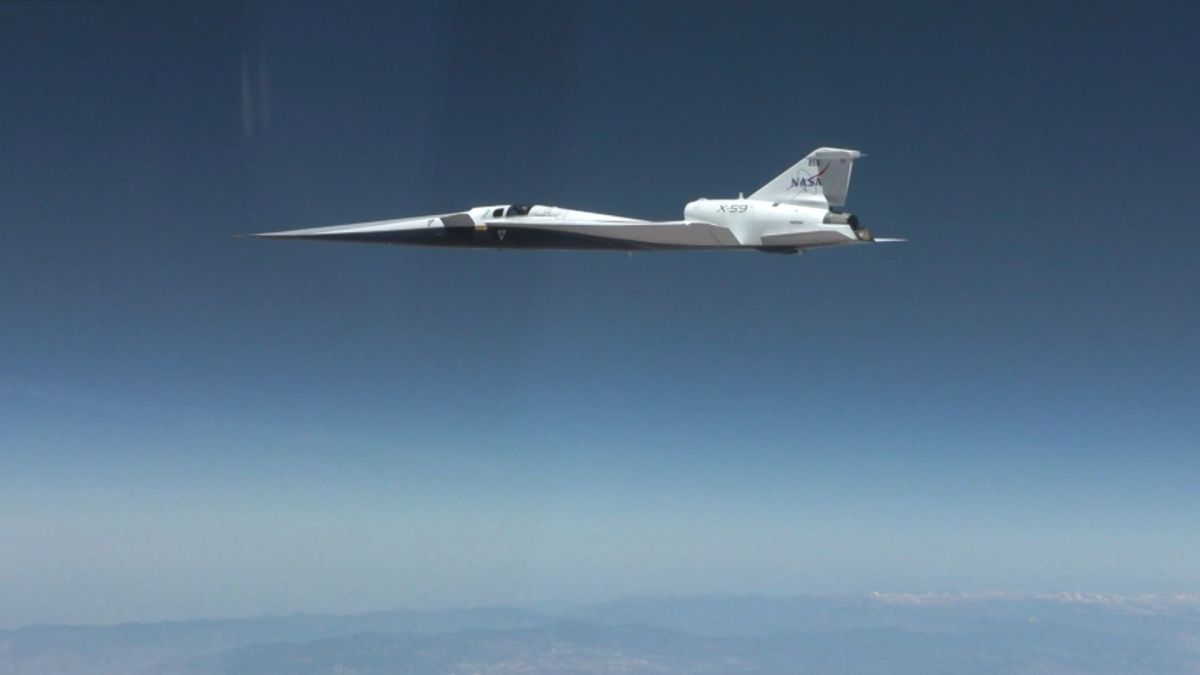 Premier vol supersonique du X-59. // Source : NASA / Lori Losey