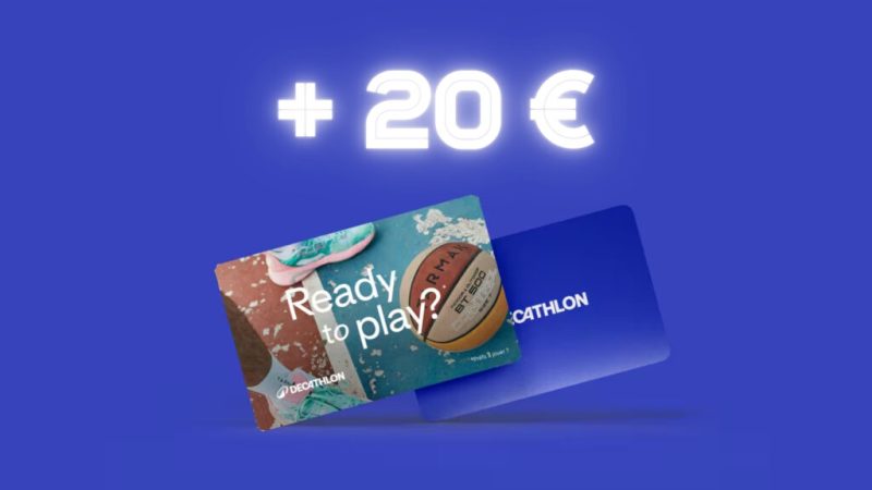 Decathlon offre 20 € pour l’achat d’une carte cadeau