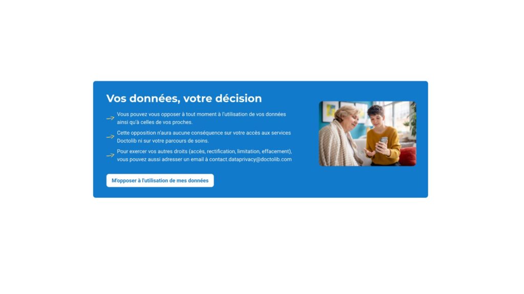 Déroulez jusqu'à tomber sur l'encadré « Vos données, votre décision ». // Source : Capture d'écran Numerama Déroulez jusqu'à tomber sur l'encadré « Vos données, votre décision ». // Source : Capture d'écran Numerama