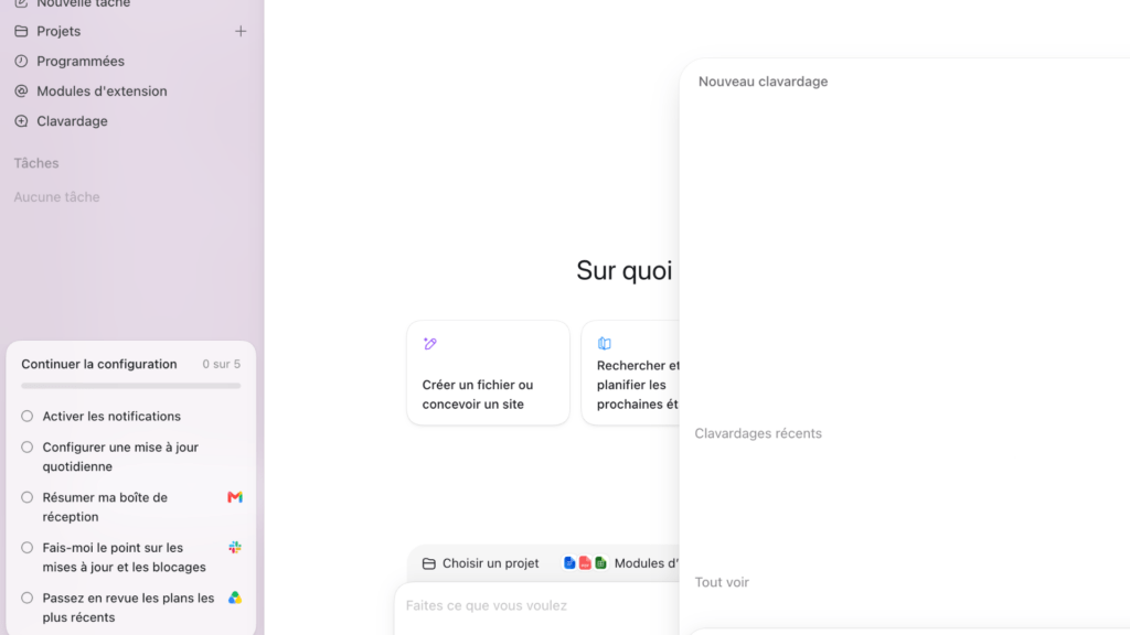 Pour le chatbot classique, il faut cliquer sur la rubrique « Clavardage » // Source : Capture d'écran Numerama Pour le chatbot classique, il faut cliquer sur la rubrique « Clavardage » // Source : Capture d'écran Numerama