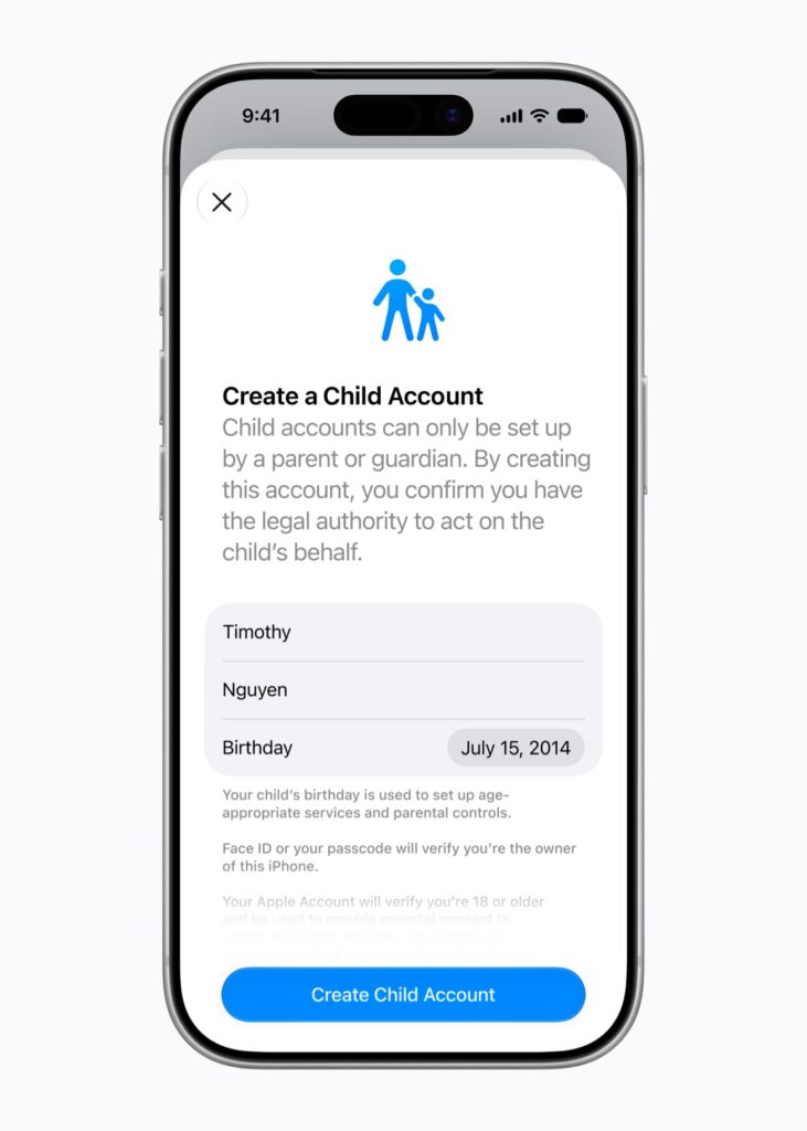 La création de compte enfant La création de compte enfant