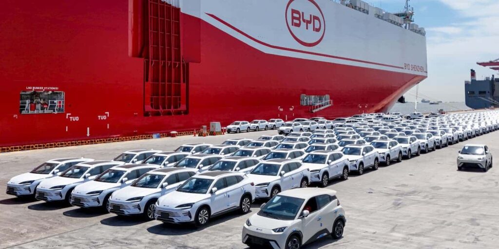 BYD et sa flotte de cargo Ro-Ro // Source : BYD BYD et sa flotte de cargo Ro-Ro // Source : BYD