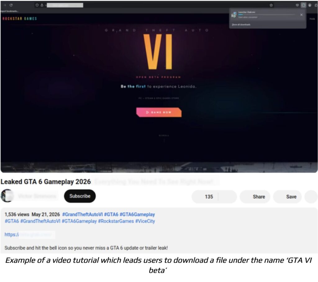 Capture d'écran d'un tutoriel sur Youtube menant au téléchargement d'un malware // Source : Kaspersky Capture d'écran d'un tutoriel sur Youtube menant au téléchargement d'un malware // Source : Kaspersky