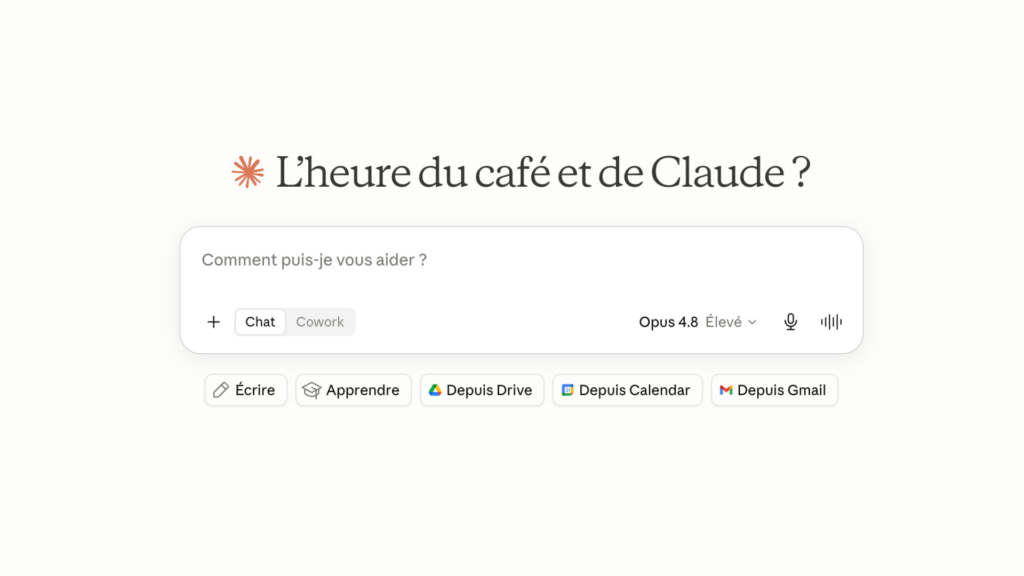 L’utilisateur peut clairement choisir entre le mode Chat et Cowork. // Source : Capture d'écran Numerama L’utilisateur peut clairement choisir entre le mode Chat et Cowork. // Source : Capture d'écran Numerama