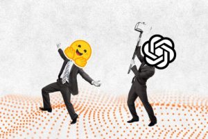 OpenAI x Hugging Face // Source : montage Numerama