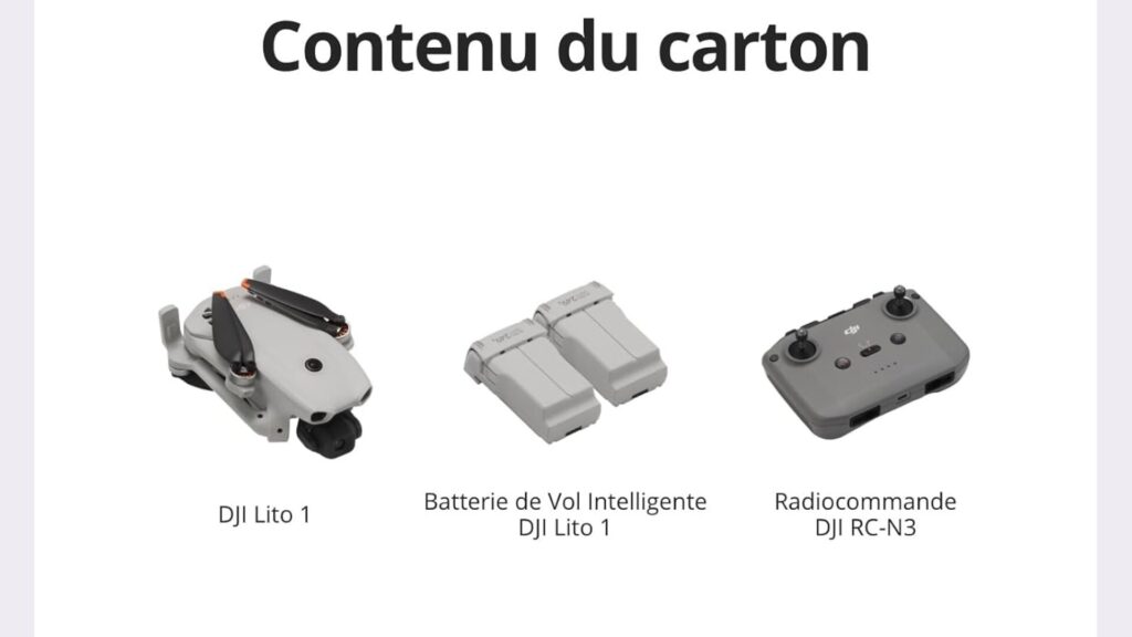 DJI Lito 1 (DJI RC-N3) Bundle 2 batteries // Source : DJI