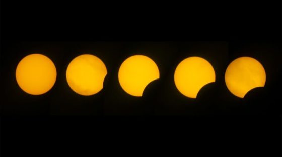 Phases d'une éclipse solaire. // Source : Canva Phases d'une éclipse solaire. // Source : Canva