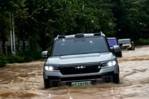 Fang Cheng Bao dans les inondations en Chine // Source : CarNewsChina Fang Cheng Bao dans les inondations en Chine // Source : CarNewsChina