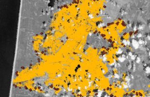Incendies en Gironde. // Source : European Union, Copernicus Emergency Management Service data (image recadrée) Incendies en Gironde. // Source : European Union, Copernicus Emergency Management Service data (image recadrée)