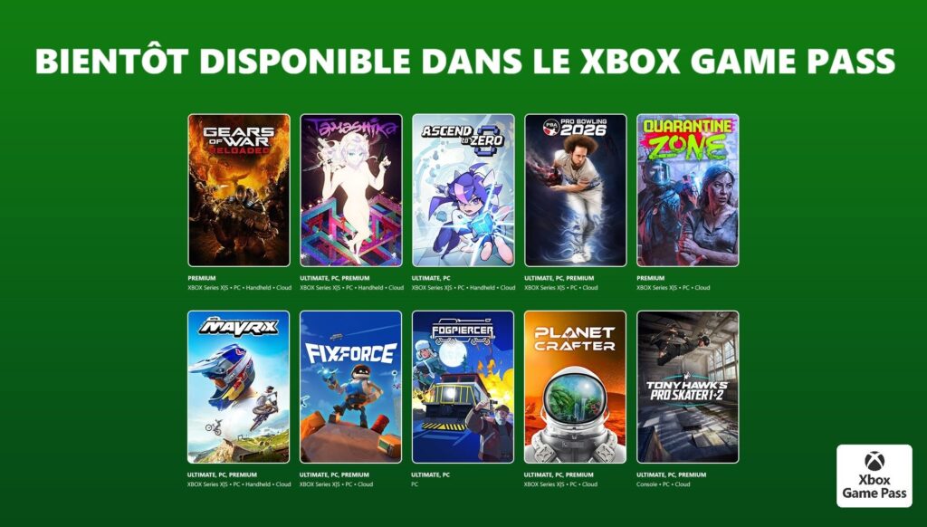 Le Xbox Game Pass en juillet 2026 // Source : Microsoft