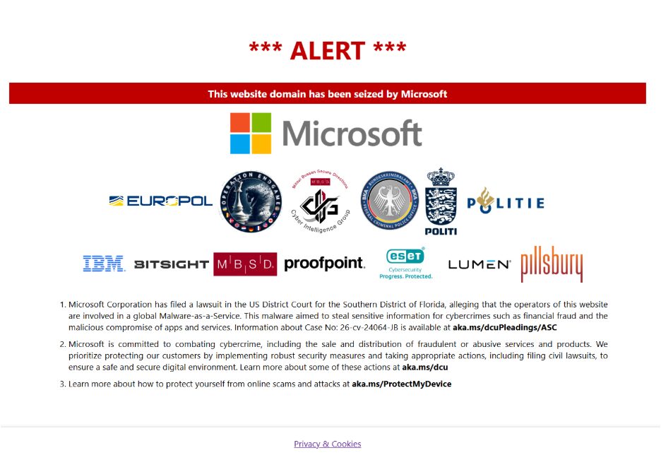 En juin 2026, L'opération Endgame a réussi à démanteler plus de 300 serveurs et capturer 27 millions d'identifiants volés en s'attaquant aux malwares SocGholish, Amadey et StealC. // Source : Europol En juin 2026, L'opération Endgame a réussi à démanteler plus de 300 serveurs et capturer 27 millions d'identifiants volés en s'attaquant aux malwares SocGholish, Amadey et StealC. // Source : Europol