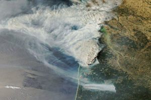 Incendies en Gironde. // Source : Via X @DorianDziadula (image recadrée)