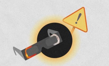 Attention aux lunettes d'éclipse non conformes. // Source : Montage Numerama avec Canva Attention aux lunettes d'éclipse non conformes. // Source : Montage Numerama avec Canva