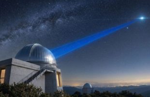 Vue d'artiste du télescope Providence. // Source : Via X @onera_fr (image recadrée) Vue d'artiste du télescope Providence. // Source : Via X @onera_fr (image recadrée)