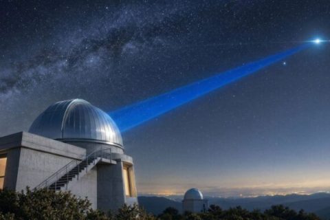 Vue d'artiste du télescope Providence. // Source : Via X @onera_fr (image recadrée) Vue d'artiste du télescope Providence. // Source : Via X @onera_fr (image recadrée)