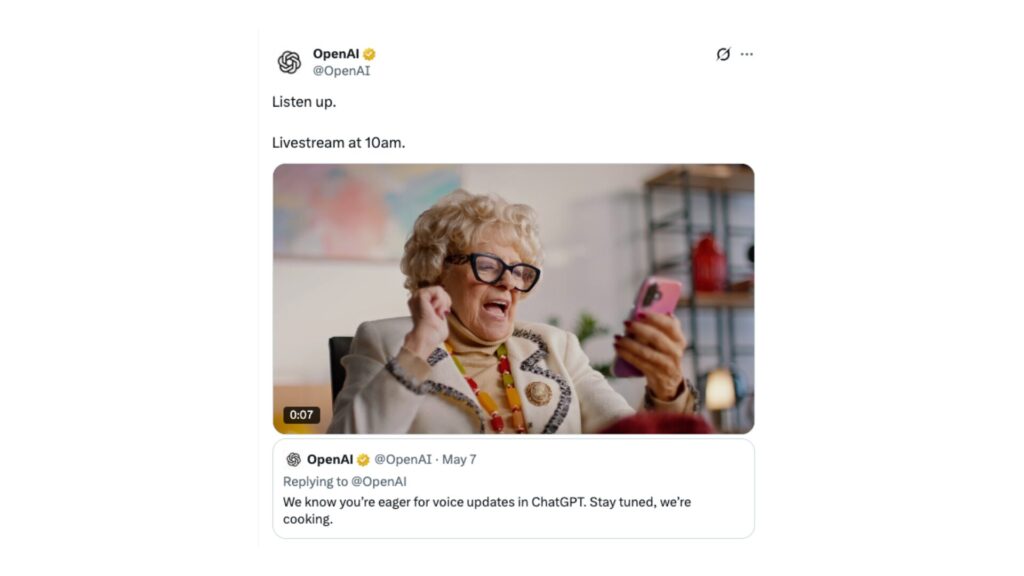 OpenAI a dévoilé plusieurs nouveautés pour le mode vocal de ChatGPT. // Source : OpenAI sur X