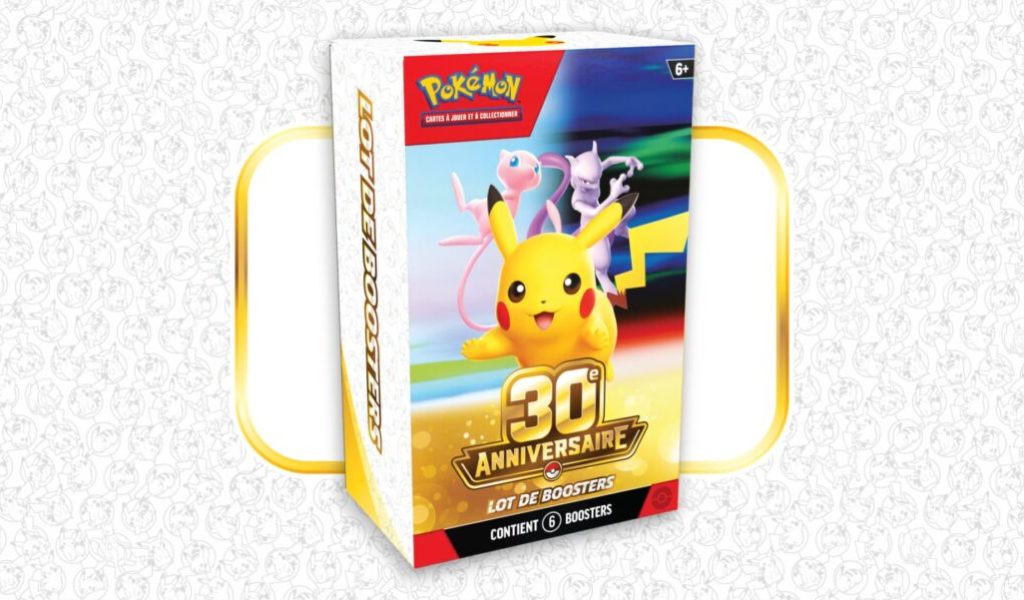 Pack 6 boosters Pokémon 30 ans // Source : Pokémon Pack 6 boosters Pokémon 30 ans // Source : Pokémon