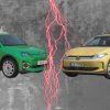 La Volkswagen ID. Polo Trend vs la Renault 5 E-Tech Five. // Source : Robin San Vicente pour Numerama