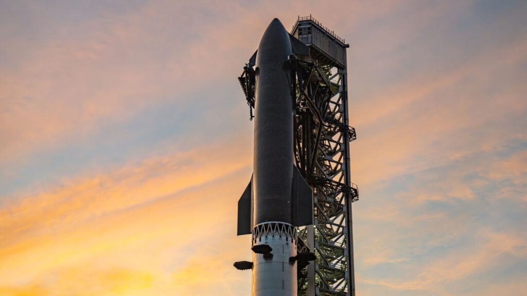 Starship. // Source : Via W @SpaceX (photo recadrée)
