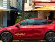 Tesla Robotaxi à Miami. // Source : Tesla Tesla Robotaxi à Miami. // Source : Tesla