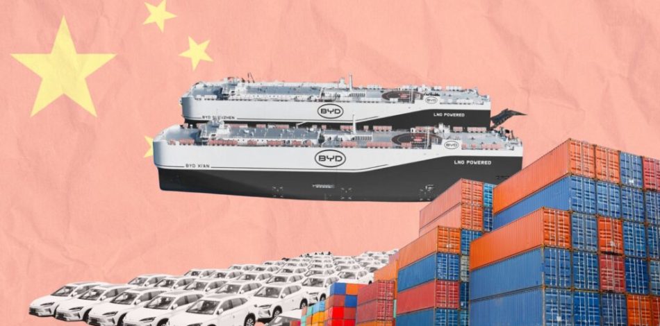 Transport par cargo de véhicules  // Source : Montage Numerama