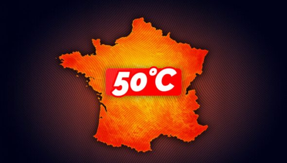 Une France sous 50 °C. // Source : Naël Fontaine pour Numerama